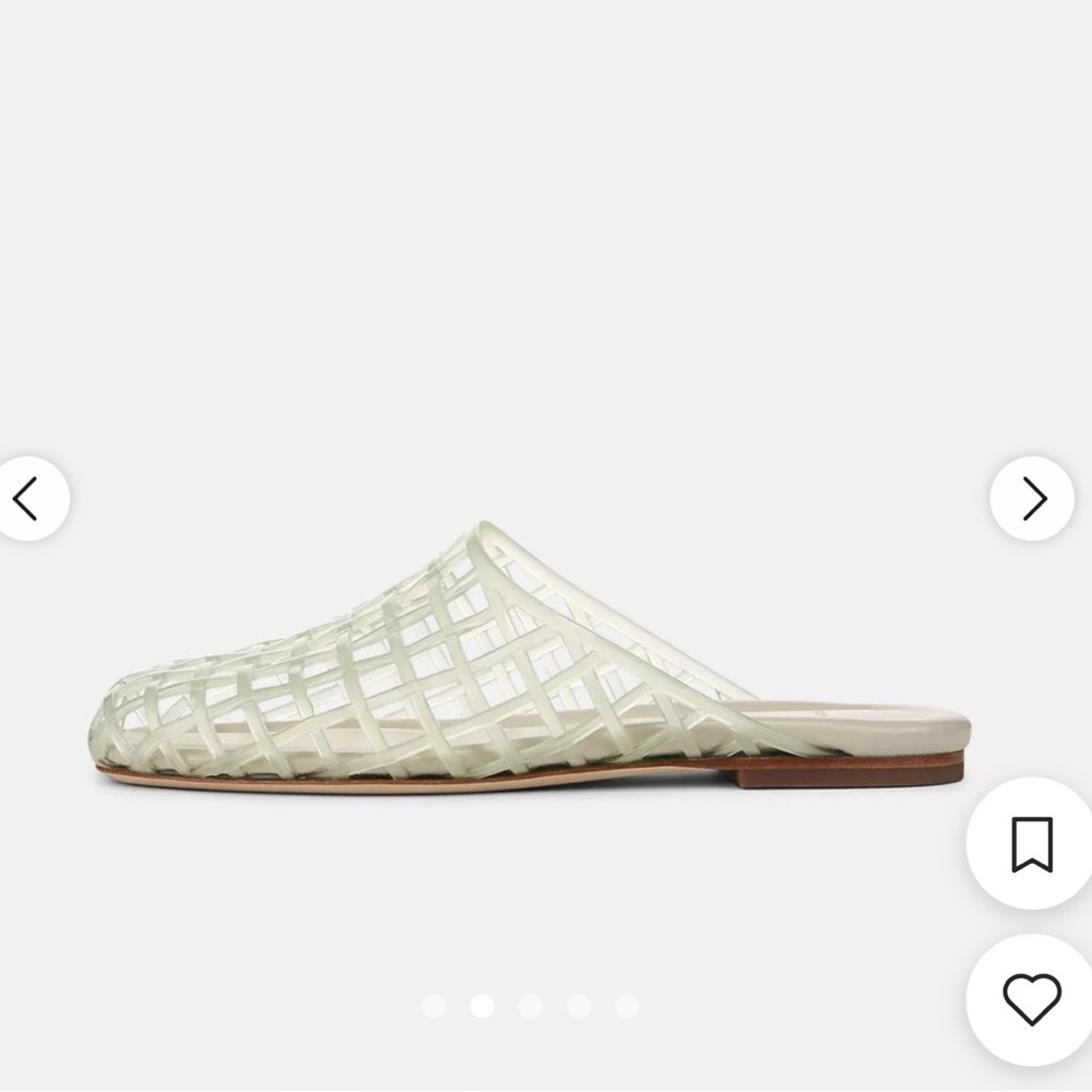 Vince Women's Jelly Woven Green and Cream Sandals